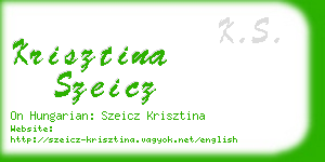 krisztina szeicz business card